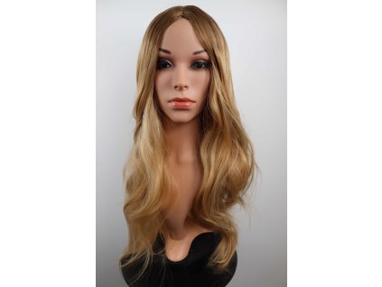 Dominika - dlhá ombré blond - čierna vlnitá parochňa