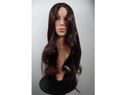 Deborah - dlhá tmavo hnedá vlnitá parochňa