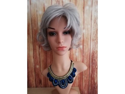 Elena - krátka sivá parochňa s ofinou