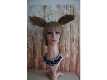 Cosplay krátka blond  parochňa s ušami