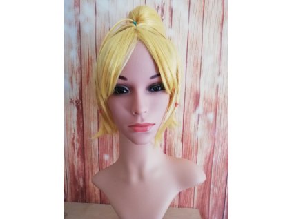 Zero felt cosplay žltá blond krátka parochňa s ofinou