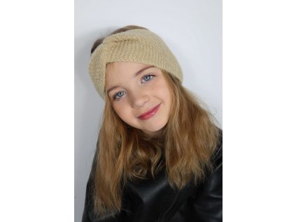Čelenka pletená béžová