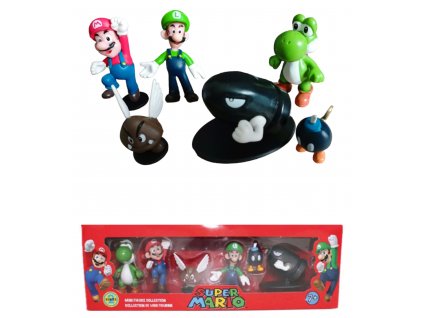 Postavičky Super Mario Bros 3 - 6cm v krabičke 6ks