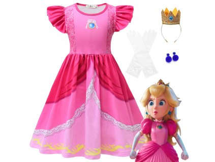 Šaty princezná Peach Super Mario