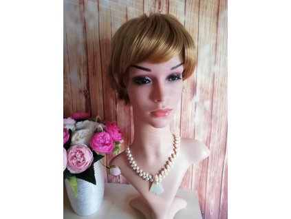 Megane - krátka blond - hnedá parochňa