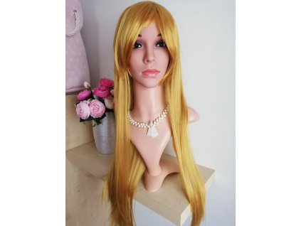 Emily - zlatá blond dlhá parochňa s ofinou