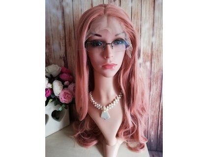 Rachel - lace front dlhá ružová vlnitá parochňa
