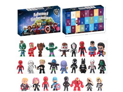 Adventný kalendár superhrdinov Marvel - 24ks