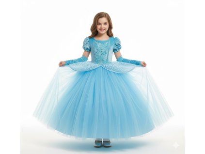 Šaty princezná Popoluška - modré