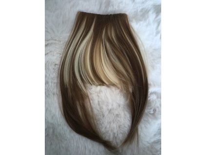 Príčesok ofina hustá- hnedá s blond melírom