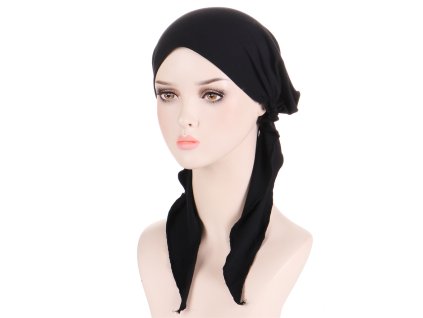 Šatka na hlavu - čierna