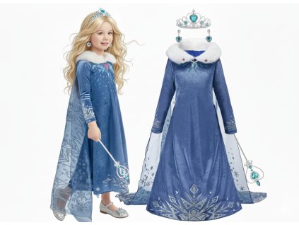Luxusné šaty - Elza z Frozen