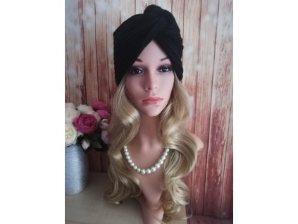 Dámsky Turban z vlny - čierny
