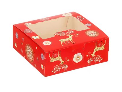 Vianočná krabička pre postavičky - červená  🎁