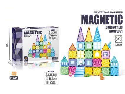 Magnetická stavebnica Rozprávkový hrad – 40 dielov