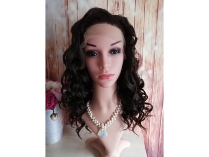 Katy - lace front hnedá vlnitá parochňa