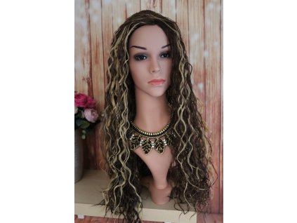 Lauren - dlhá hnedá blond ombre vlnitá parochňa