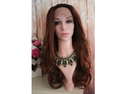 Ruth - lace front dlhá hnedá vlnitá parochňa