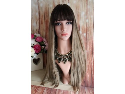 Elise - dlhá ombré  blond - hnedá rovná parochňa