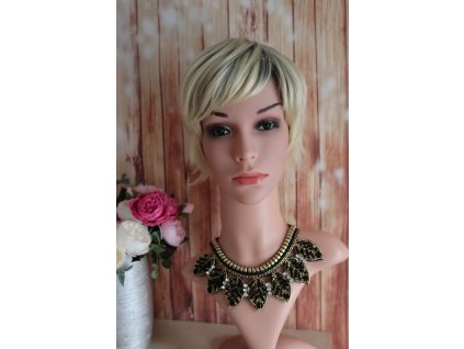 Juliana - krátka melirovaná blond parochňa s ofinou