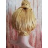 Tinker Bell - cosplay krátka žltá blond parochňa s drdolom