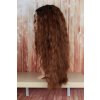 Elvina - dlhá lace front ombre hnedá - čierna kučeravá parochňa