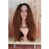 Elvina - dlhá lace front ombre hnedá - čierna kučeravá parochňa