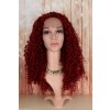Livia - lace front červená vlnitá kučeravá parochňa