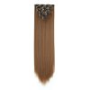 Clip in príčesok -  hnedý, odtieň mahagón /6