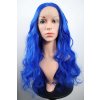Bella - lace front modrá vlnitá parochňa