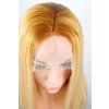 Bella - dlhá lace front ombré blond - ryšavá vlnitá parochňa