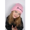 Čiapka s nápisom ružová