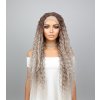 Elvina - dlhá lace front hnedá blond ombre kučeravá - lace front parochňa