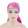 Šatka na hlavu - ružová so vzorom