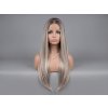 Elvina - dlhá lace front hnedá blond melírovaná rovná - lace front parochňa