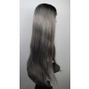 Kayla - lace front dlhá ombre sivá - čierna parochňa