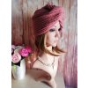 Dámsky Turban z vlny - ružový